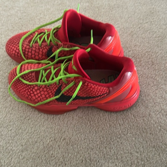 Nike Vibrant Red Sneakers with Green Accents